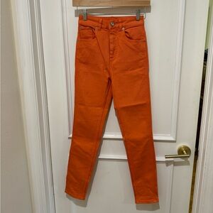 ASOS orange denim skinny jeans
